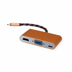 ROLINE 12.03.3155 laptop dock/port replicator USB 3.2 Gen 1 (3.1 Gen 1) Type-B Black, Gold, White