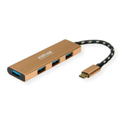 ROLINE 14.02.5039 interface hub USB 3.2 Gen 1 (3.1 Gen 1) Type-C 5000 Mbit/s Gold