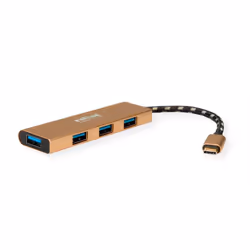 ROLINE 14.02.5039 interface hub USB 3.2 Gen 1 (3.1 Gen 1) Type-C 5000 Mbit/s Gold