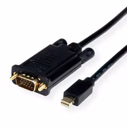 ROLINE 11.04.5976, 1.5 m, Mini DisplayPort, VGA (D-Sub), Male, Male, Straight