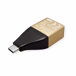 ROLINE 12.02.1111 cable gender changer USB Type C RJ-45 Black, Gold