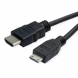 ROLINE 11445580, 2 m, HDMI Type A (Standard), HDMI Type C (Mini), 3D, Audio Return Channel (ARC), Black