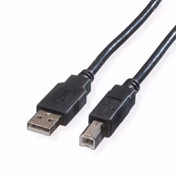 Secomp 11.44.8818, 1.8 m, USB A, USB B, USB 2.0, 0.48 Gbit/s, Black