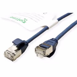 ROLINE GREEN 21.44.3342, 0.5 m, Cat6a, U/FTP (STP), RJ-45, RJ-45, Blue