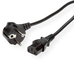 ROLINE GREEN 19.44.1000 power cable Black 0.8 m CEE7/7 IEC C13