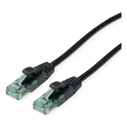 ROLINE Recycled Material 21.45.3150, 0.5 m, Cat6a, U/UTP (UTP), RJ-45, RJ-45, Black