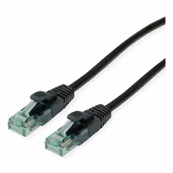 ROLINE Recycled Material 21.45.3155, 5 m, Cat6a, U/UTP (UTP), RJ-45, RJ-45, Black