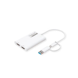 ROLINE 12.03.3206 USB graphics adapter 3840 x 2160 pixels White