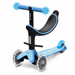 Micro Mobility Micro Mini2Grow Deluxe Magic LED Kids Three wheel scooter Blue