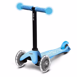 Micro Mobility Micro Mini2Grow Deluxe Magic LED Kids Three wheel scooter Blue
