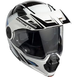 IXS Venture 1.0 Helmet, black-white-blue, Size M for Men