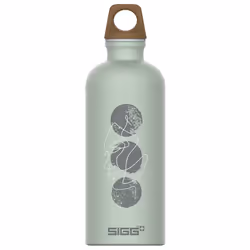 Aluminium Water Bottle Abstract Sage Motif 100% Recyled Eco Friendly