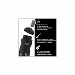 - Soft Bike Water Bottle - Pulsar Black - Squeezable - Dishwasher Safe - Lightweight - Leakproof - BPA Free - 0.75 L