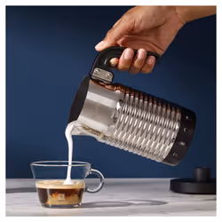 NESPRESSO Aeroccino 4 Milk Frother, Electric Foam Conditioner for 120 ml Creamy Milk Foam and 240 ml Hot Milk, Dishwasher Safe Frother, Silver