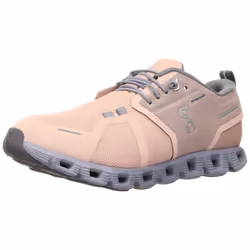 ON Women's Cloud 5 Waterproof Sneakers  Rose/Fossil  8.5