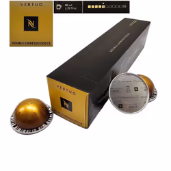 Nespresso VERTUO Coffee Machine Capsules Pods Sleeve Full Flavour Multi Discount - DOUBLE ESPRESSO DOLCE - Cereal & Maltey