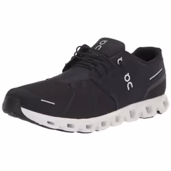 On Men\'s Cloud 5 Sneakers, Black/White, 9.5 Medium US