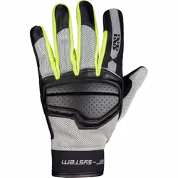 IXS Evo-Air Ladies Motorcycle Gloves, black-grey-yellow, Size XL for Women
