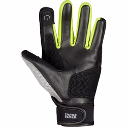 IXS Evo-Air Ladies Motorcycle Gloves, black-grey-yellow, Size XL for Women