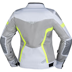 IXS Trigonis-Air Ladies Motorcycle Textile Jacket, grey-yellow, Size L for Women