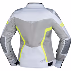 IXS Trigonis-Air Ladies Motorcycle Textile Jacket, grey-yellow, Size 2XL for Women