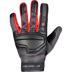 IXS Evo-Air Motorcycle Gloves, black-grey-red, Size M for Men