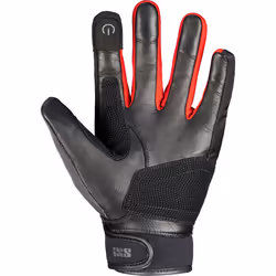 IXS Evo-Air Motorcycle Gloves, black-grey-red, Size M for Men