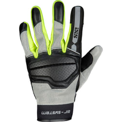 IXS Evo-Air Motorcycle Gloves, black-grey-yellow, Size L for Men