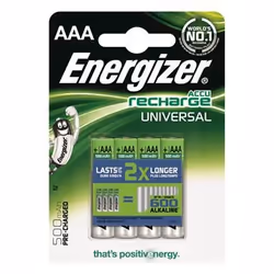 Energizer 7638900306965, Single-use battery, AAA, Nickel-Metal Hydride (NiMH), 1.2 V, 4 pc(s), Blister