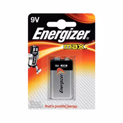 ENERGIZER - Max Alkaline 9V PP3 Battery Single Pack