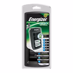 Energizer Universal Charger, Nickel-Metal Hydride (NiMH), Overcharge, 9V, AA, AAA, C, D