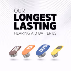 Hearing Aid Batteries, Size 13, EZ Turn & Lock, Pack of 8 , Orange