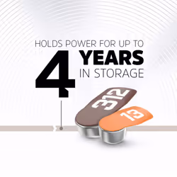 Hearing Aid Batteries, Size 13, EZ Turn & Lock, Pack of 8 , Orange - Additional view 5