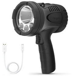 Rechargeable Torch, LED Super Bright Spotlight, Water and Impact Resistant for Work, up to 600 Lumens, USB Charging Cable Included