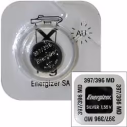 Energizer 397/396, Single-use battery, Silver-Oxide (S), 1.55 V, 1 pc(s), 32 mAh, Silver