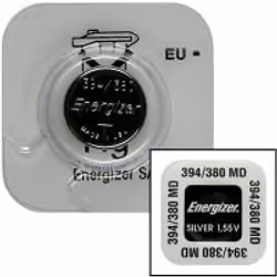 Energizer 380/394, Single-use battery, Silver-Oxide (S), 1.55 V, 1 pc(s), 64 mAh, Silver