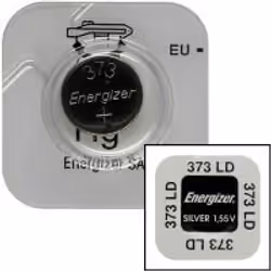 Energizer 373, Single-use battery, Silver-Oxide (S), 1.55 V, 1 pc(s), 30 mAh, Silver