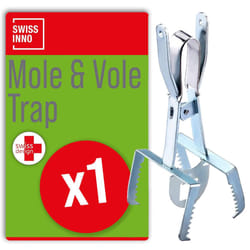 Mole and Vole Claw Trap - our ideal and most effective Classic Galvanized Steel Pincer to eliminate destructive moles, voles and filed mice - Europe