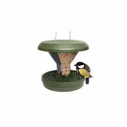 Bird Feeder Davos SMART BIRDS. Feed birds, not rodents! Robust and reliable for hanging. Dual food chambers. Made in EU. Gree ...