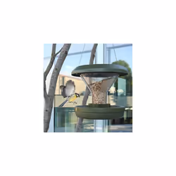 Bird Feeder Davos SMART BIRDS. Feed birds, not rodents! Robust and reliable for hanging. Dual food chambers. Made in EU. Green
