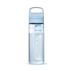 LifeStraw Go Series - BPA-Free Water Filter Bottle for Travel and Everyday use removes Bacteria  parasites and microplastics  Improves Taste  22oz Ice