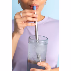 LifeStraw Sip - Reusable Stainless Steel Water Filter Drinking Straw with Carry Case  Removes Microplastics  Bacteria and Parasites for Travel and Eve
