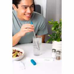 LifeStraw Sip - Reusable Stainless Steel Water Filter Drinking Straw with Carry Case  Removes Microplastics  Bacteria and Parasites for Travel and Eve