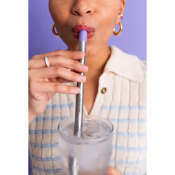 LifeStraw Sip - Reusable Stainless Steel Water Filter Drinking Straw with Carry Case  Removes Microplastics  Bacteria and Parasites for Travel and Eve