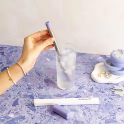 LifeStraw Sip - Reusable Stainless Steel Water Filter Drinking Straw with Carry Case  Removes Microplastics  Bacteria and Parasites for Travel and Eve