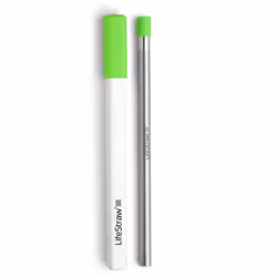 LifeStraw Sip - Reusable Stainless Steel Water Filter Drinking Straw with Carry Case Removes Microplastics Bacteria and Par ...