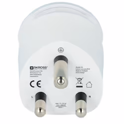 Skross 1.500202-E power plug adapter Type F White