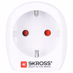 Skross 1.500203-E, Type B, Universal, Type C, Type F, 100-250 V, 15 A, White