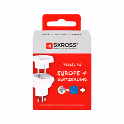 Skross 1.500206-E power plug adapter Type J (CH) Universal White