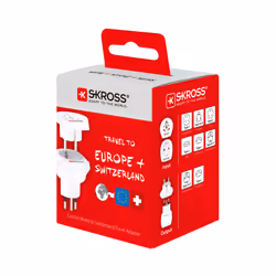 Skross 1.500206-E power plug adapter Type J (CH) Universal White
